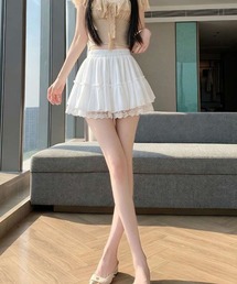 ウエストゴムギャザーフリルミニスカート