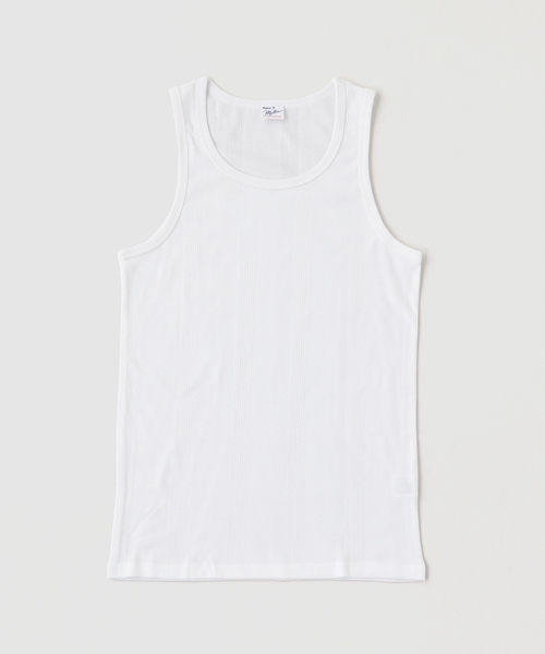 Robert P.Miller(ロバート ピー ミラー)の「MILLER / ミラー パネルリブ タンクトップ(Tシャツ/カットソー・メンズ・ホワイト/ブラック/グレー/ブラック系その他/ブルー系その他/コバルトブルー/スミクロ・MEDIUM/LARGE/X-LARGE)」の1枚目の写真