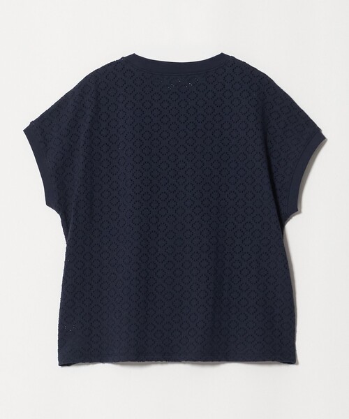 A DAY IN THE LIFE UNITED ARROWS(アデイインザライフユナイテッドアローズ)の「アイレットレース フレンチスリーブTシャツ <A DAY IN THE LIFE>(Tシャツ/カットソー・レディース・ネイビー/ダークグレー/オフホワイト・FREE)」の9枚目の写真