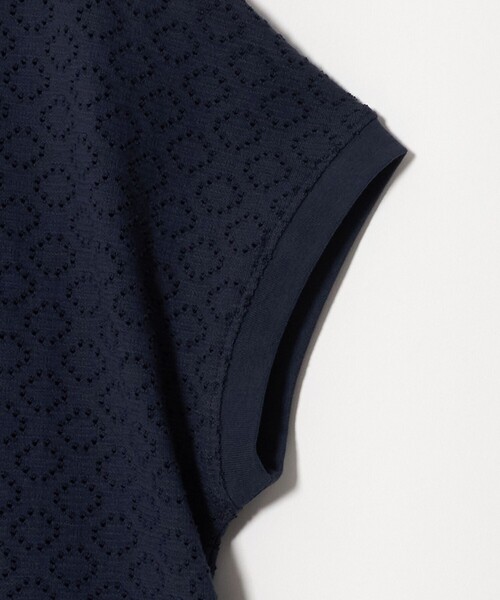 A DAY IN THE LIFE UNITED ARROWS(アデイインザライフユナイテッドアローズ)の「アイレットレース フレンチスリーブTシャツ <A DAY IN THE LIFE>(Tシャツ/カットソー・レディース・ネイビー/ダークグレー/オフホワイト・FREE)」の11枚目の写真