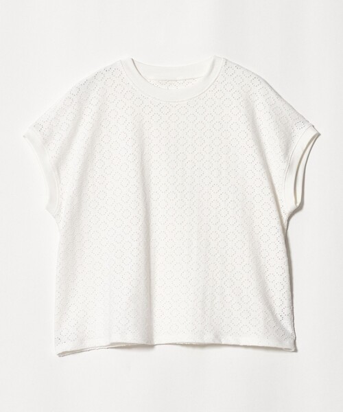 A DAY IN THE LIFE UNITED ARROWS(アデイインザライフユナイテッドアローズ)の「アイレットレース フレンチスリーブTシャツ <A DAY IN THE LIFE>(Tシャツ/カットソー・レディース・ネイビー/ダークグレー/オフホワイト・FREE)」の13枚目の写真