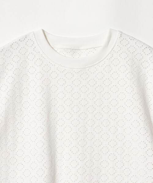 A DAY IN THE LIFE UNITED ARROWS(アデイインザライフユナイテッドアローズ)の「アイレットレース フレンチスリーブTシャツ <A DAY IN THE LIFE>(Tシャツ/カットソー・レディース・ネイビー/ダークグレー/オフホワイト・FREE)」の14枚目の写真