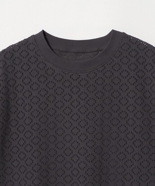 A DAY IN THE LIFE UNITED ARROWS(アデイインザライフユナイテッドアローズ)の「アイレットレース フレンチスリーブTシャツ <A DAY IN THE LIFE>(Tシャツ/カットソー・レディース・ネイビー/ダークグレー/オフホワイト・FREE)」の16枚目の写真