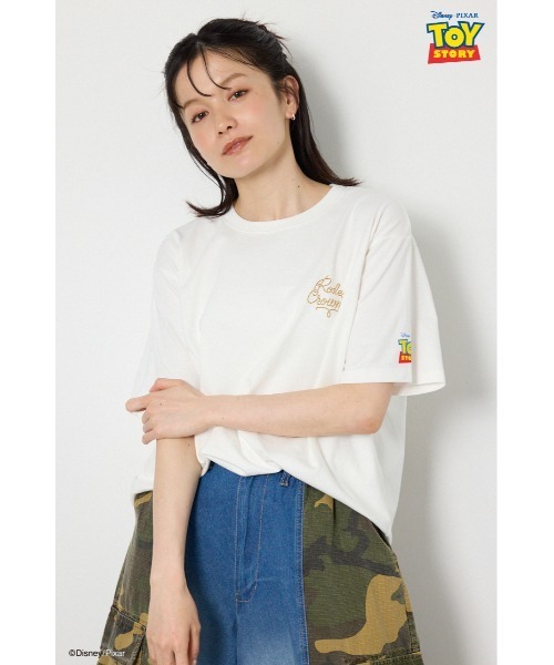 RODEO CROWNS WIDE BOWL(ロデオクラウンズワイドボウル)の「(TOY STORY)FRIEND Tシャツ(Tシャツ/カットソー・レディース・ブラック/オフホワイト・SMALL/MEDIUM)」の2枚目の写真