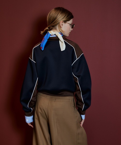 MAISON SPECIAL（メゾンスペシャル）の「【2026Autumn PRE-ORDER】Compact Zip-Up Jersey/コンパクトジップアップジャージ（Tシャツ/カットソー・レディース・グレー/レッド/ネイビー・FREE）」の17枚目の写真