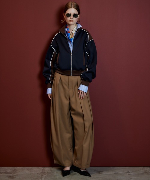 MAISON SPECIAL（メゾンスペシャル）の「【2026Autumn PRE-ORDER】Compact Zip-Up Jersey/コンパクトジップアップジャージ（Tシャツ/カットソー・レディース・グレー/レッド/ネイビー・FREE）」の18枚目の写真