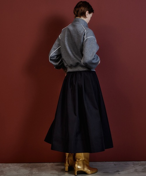 MAISON SPECIAL（メゾンスペシャル）の「【2026Autumn PRE-ORDER】Compact Zip-Up Jersey/コンパクトジップアップジャージ（Tシャツ/カットソー・レディース・グレー/レッド/ネイビー・FREE）」の7枚目の写真