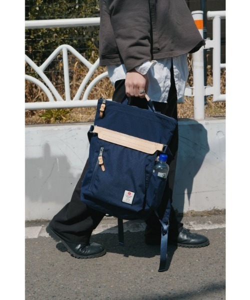 AS2OV(アッソブ)の「【AS2OV/アッソブ】 HIGHDENSITY TOTE BACKPACK / トートリュック(バックパック/リュック・メンズ・ネイビー/グレー/ブラック・FREE)」の5枚目の写真