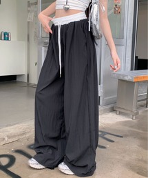 ゴムウエスト速乾ワイドパンツ