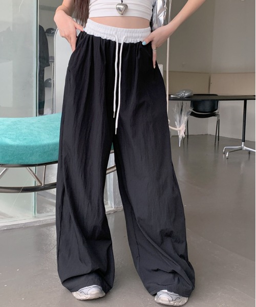 MAISON DE THERESE(メゾン ド テレーズ)の「ゴムウエスト速乾ワイドパンツ(その他パンツ・レディース・Black/Navy・S/M)」の4枚目の写真