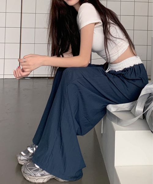 MAISON DE THERESE(メゾン ド テレーズ)の「ゴムウエスト速乾ワイドパンツ(その他パンツ・レディース・Black/Navy・S/M)」の5枚目の写真