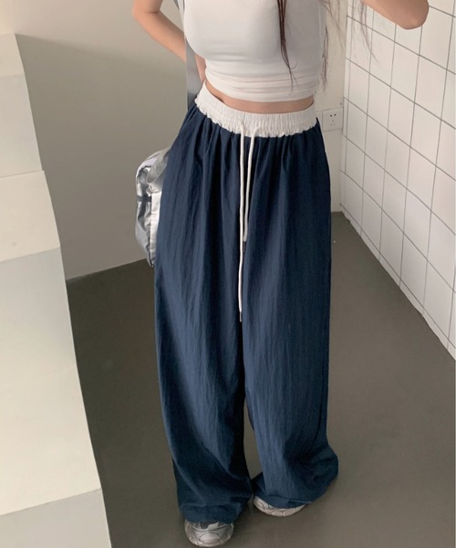 MAISON DE THERESE(メゾン ド テレーズ)の「ゴムウエスト速乾ワイドパンツ(その他パンツ・レディース・Black/Navy・S/M)」の6枚目の写真