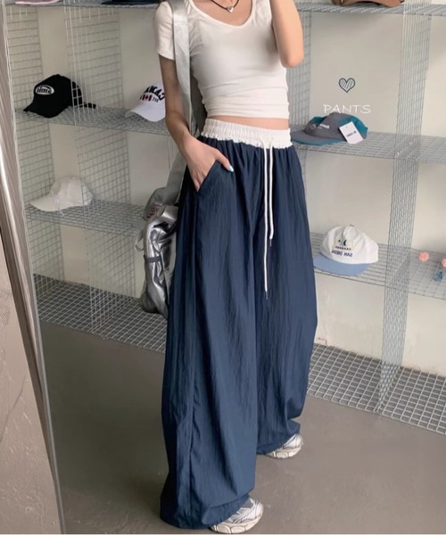 MAISON DE THERESE(メゾン ド テレーズ)の「ゴムウエスト速乾ワイドパンツ(その他パンツ・レディース・Black/Navy・S/M)」の8枚目の写真