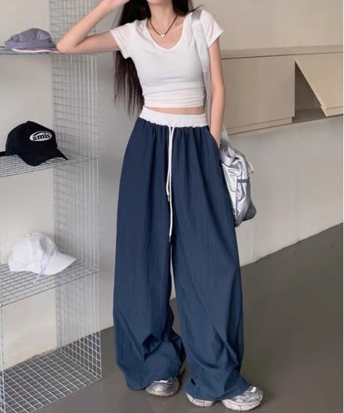 MAISON DE THERESE(メゾン ド テレーズ)の「ゴムウエスト速乾ワイドパンツ(その他パンツ・レディース・Black/Navy・S/M)」の11枚目の写真