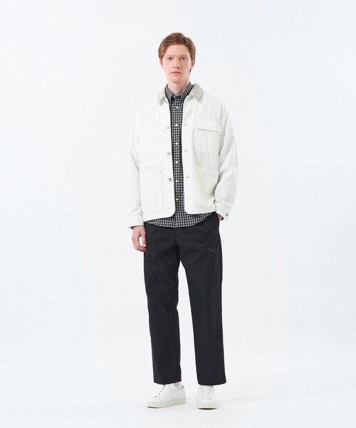 MACKINTOSH PHILOSOPHY（ﾏｯｷﾝﾄｯｼｭ ﾌｨﾛｿﾌｨｰ）の「【MP STANDARD TROUSERS】STYLE003 TAPERED FIT フレックスドライチノ（その他パンツ・メンズ・ライトベージュ/グレー系その他/ブラック・38/40/42）」の6枚目の写真