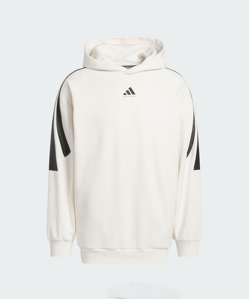 adidas(アディダス)の「アディダス バスケットボール スリーストライプス フリースパーカー(ジェンダーニュートラル) / アディダス adidas(パーカー・メンズ・ホワイト・XX-LARGE/3XL/LARGE/MEDIUM/SMALL/X-LARGE/X-SMALL)」の8枚目の写真