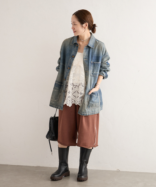 JOURNAL STANDARD(ジャーナルスタンダード)の「10.7OZ DENIM COVERALLS(デニムジャケット・レディース・ブルー系その他・X-LARGE)」の2枚目の写真
