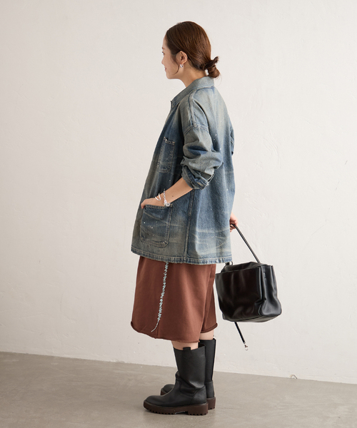 JOURNAL STANDARD(ジャーナルスタンダード)の「10.7OZ DENIM COVERALLS(デニムジャケット・レディース・ブルー系その他・X-LARGE)」の4枚目の写真