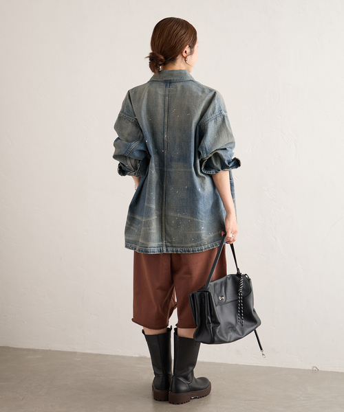 JOURNAL STANDARD(ジャーナルスタンダード)の「10.7OZ DENIM COVERALLS(デニムジャケット・レディース・ブルー系その他・X-LARGE)」の5枚目の写真