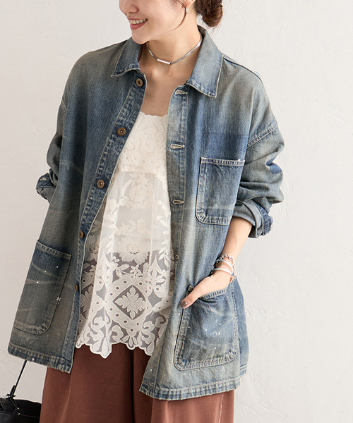 JOURNAL STANDARD(ジャーナルスタンダード)の「10.7OZ DENIM COVERALLS(デニムジャケット・レディース・ブルー系その他・X-LARGE)」の7枚目の写真