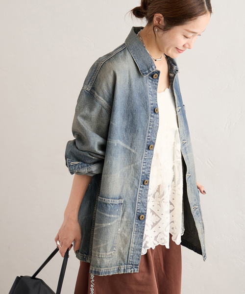 JOURNAL STANDARD(ジャーナルスタンダード)の「10.7OZ DENIM COVERALLS(デニムジャケット・レディース・ブルー系その他・X-LARGE)」の8枚目の写真