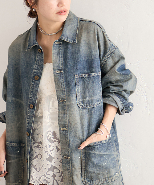 JOURNAL STANDARD(ジャーナルスタンダード)の「10.7OZ DENIM COVERALLS(デニムジャケット・レディース・ブルー系その他・X-LARGE)」の9枚目の写真