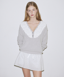 Chiffon Shirring Knit (Grey)