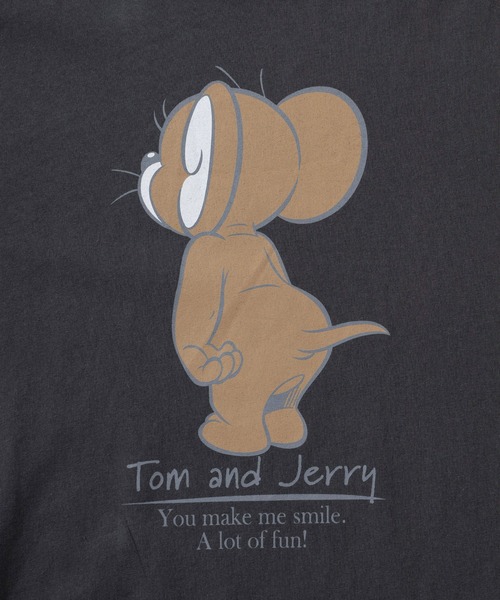 Tom&Jerry(トムアンドジェリー)の「【71】【TOM&JERRY/トムとジェリー】フェイクレイヤード ユーズド加工 プリントクルーネック ロングスリーブ Tシャツ/ロンT/ヴィンテージ風/ユニセックス/レディース/メンズ(Tシャツ/カットソー・レディース・ブラック/アイボリー系/ブラック系/アイボリー・M/L/XL)」の19枚目の写真
