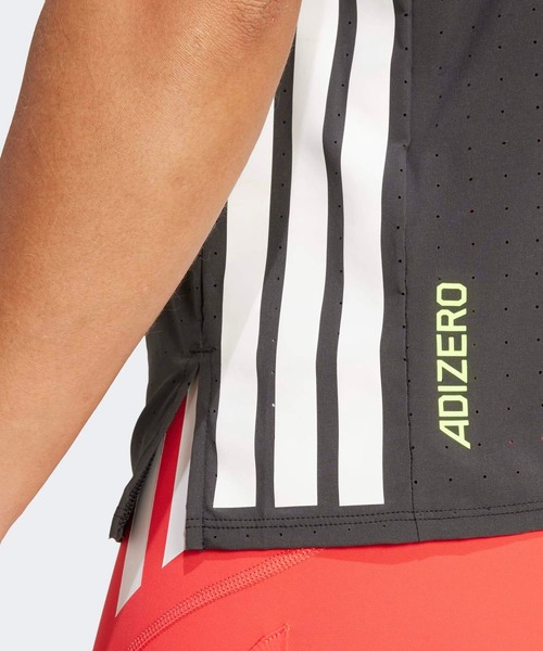 adidas（アディダス）の「アディゼロ ランニング半袖Tシャツ / アディダス adidas（Tシャツ/カットソー・レディース・ブラック・SMALL/XX-LARGE）」の12枚目の写真