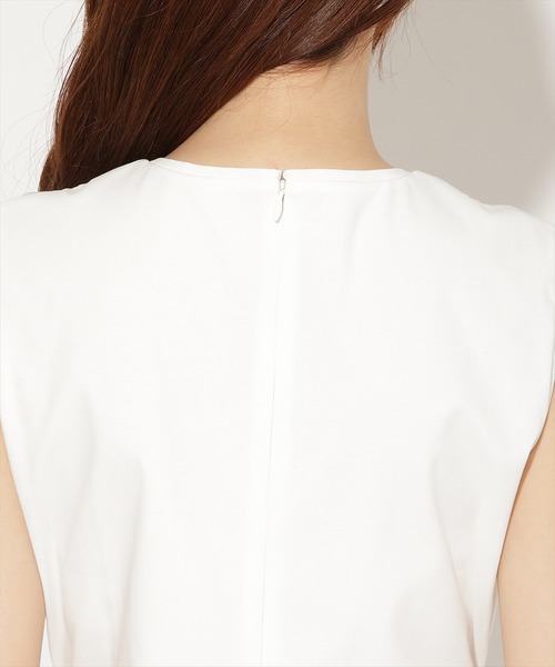 AND COUTURE(アンドクチュール)の「ウエストクロスドッキングカットソー(Tシャツ/カットソー・レディース・ブラック/オフホワイト/ラベンダー・FREE)」の7枚目の写真