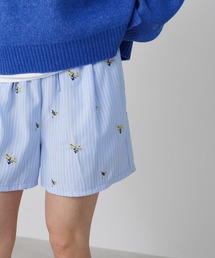 Ｗウエスト刺繍ハーフパンツ