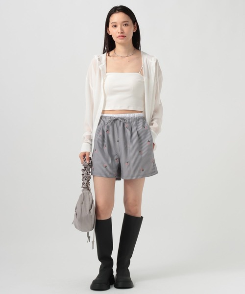 BAYFLOW（ベイフロー）の「Ｗウエスト刺繍ハーフパンツ（その他パンツ・レディース・ライトブルー/グレー・FREE）」の19枚目の写真