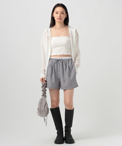 BAYFLOW（ベイフロー）の「Ｗウエスト刺繍ハーフパンツ（その他パンツ・レディース・ライトブルー/グレー・FREE）」の16枚目の写真