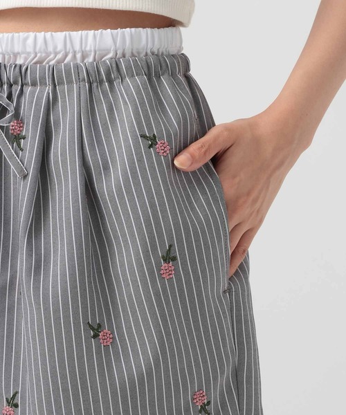 BAYFLOW（ベイフロー）の「Ｗウエスト刺繍ハーフパンツ（その他パンツ・レディース・ライトブルー/グレー・FREE）」の21枚目の写真
