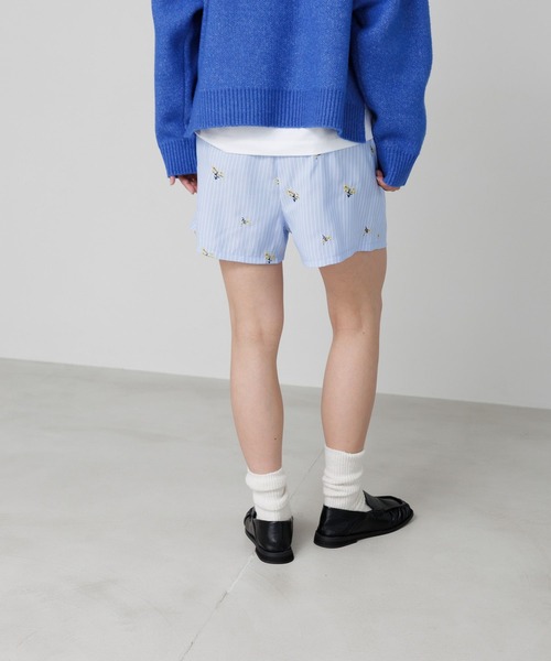 BAYFLOW（ベイフロー）の「Ｗウエスト刺繍ハーフパンツ（その他パンツ・レディース・ライトブルー/グレー・FREE）」の8枚目の写真