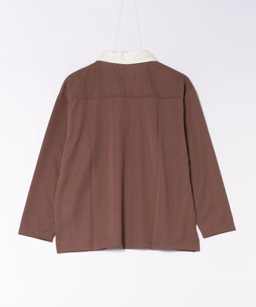 ROXY(ロキシー)の「ROXY FITNESS SIDEWALK L/S TEE イージーケア長袖ポロシャツ /速乾/UVカット 【2026年秋冬モデル】/ロキシー(ポロシャツ・レディース・オフホワイト/ブラウン/ブラック系その他・SMALL/MEDIUM/LARGE)」の4枚目の写真