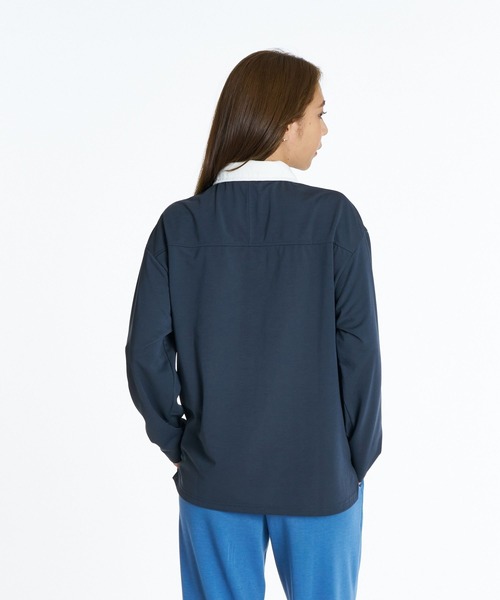 ROXY(ロキシー)の「ROXY FITNESS SIDEWALK L/S TEE イージーケア長袖ポロシャツ /速乾/UVカット 【2026年秋冬モデル】/ロキシー(ポロシャツ・レディース・オフホワイト/ブラウン/ブラック系その他・SMALL/MEDIUM/LARGE)」の8枚目の写真