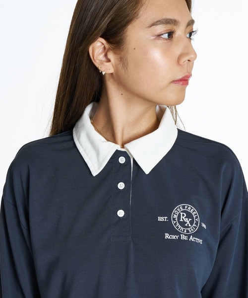 ROXY(ロキシー)の「ROXY FITNESS SIDEWALK L/S TEE イージーケア長袖ポロシャツ /速乾/UVカット 【2026年秋冬モデル】/ロキシー(ポロシャツ・レディース・オフホワイト/ブラウン/ブラック系その他・SMALL/MEDIUM/LARGE)」の10枚目の写真