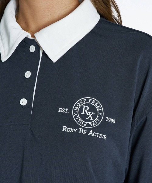 ROXY(ロキシー)の「ROXY FITNESS SIDEWALK L/S TEE イージーケア長袖ポロシャツ /速乾/UVカット 【2026年秋冬モデル】/ロキシー(ポロシャツ・レディース・オフホワイト/ブラウン/ブラック系その他・SMALL/MEDIUM/LARGE)」の11枚目の写真