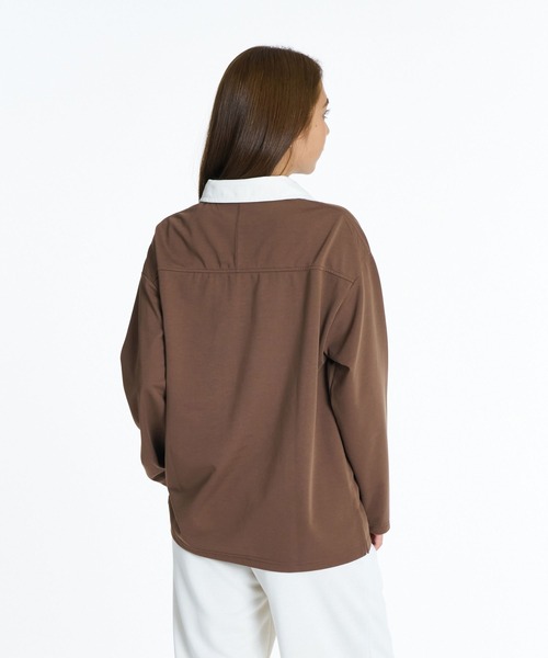 ROXY(ロキシー)の「ROXY FITNESS SIDEWALK L/S TEE イージーケア長袖ポロシャツ /速乾/UVカット 【2026年秋冬モデル】/ロキシー(ポロシャツ・レディース・オフホワイト/ブラウン/ブラック系その他・SMALL/MEDIUM/LARGE)」の14枚目の写真