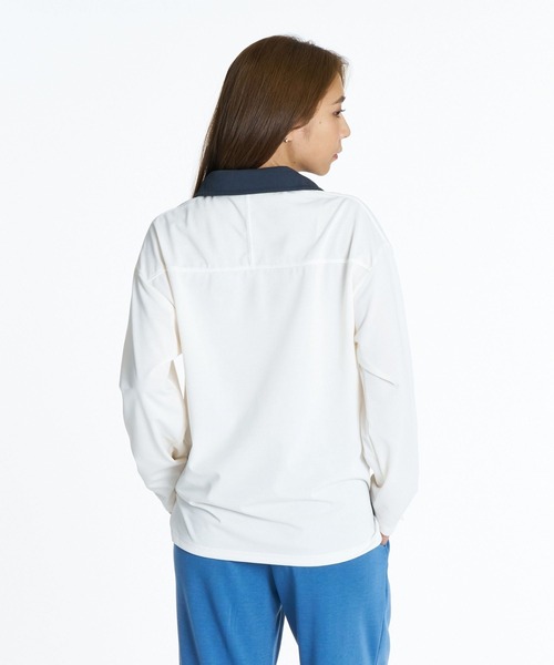 ROXY(ロキシー)の「ROXY FITNESS SIDEWALK L/S TEE イージーケア長袖ポロシャツ /速乾/UVカット 【2026年秋冬モデル】/ロキシー(ポロシャツ・レディース・オフホワイト/ブラウン/ブラック系その他・SMALL/MEDIUM/LARGE)」の5枚目の写真