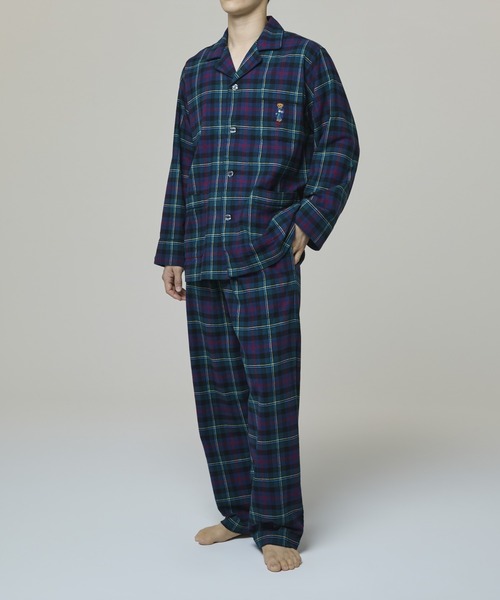 POLO RALPH LAUREN】ルコムモダンタータンベア フランネルパジャマ