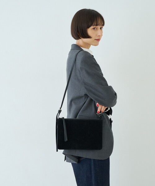 Rouge vif(ルージュヴィフ)の「【CHIMERE/シメール】フロントスエード調TRIO ショルダーバッグ(トートバッグ・レディース・ブラック・フリー)」の12枚目の写真