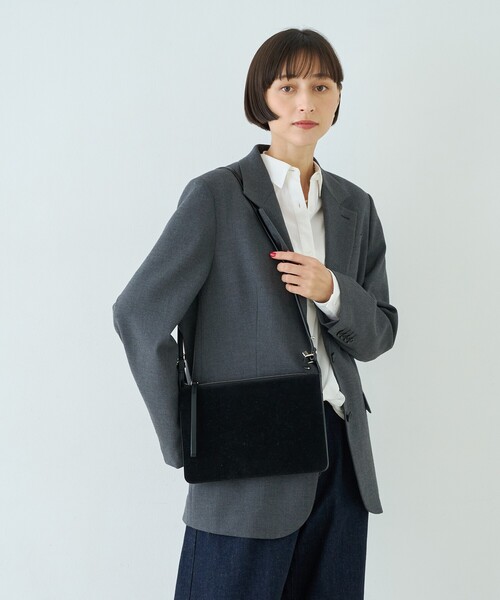 Rouge vif(ルージュヴィフ)の「【CHIMERE/シメール】フロントスエード調TRIO ショルダーバッグ(トートバッグ・レディース・ブラック・フリー)」の14枚目の写真