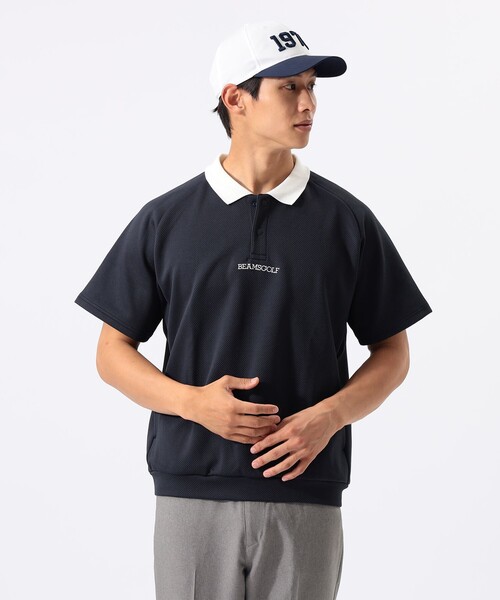 BEAMS GOLF(ビームスゴルフ)の「ORANGE LABEL / クレリック ツイル ポロ(ポロシャツ・メンズ・ネイビー/グレー/サックスブルー・S/L/XL/M)」の2枚目の写真