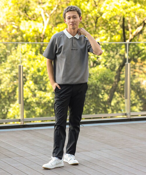 BEAMS GOLF(ビームスゴルフ)の「ORANGE LABEL / クレリック ツイル ポロ(ポロシャツ・メンズ・ネイビー/グレー/サックスブルー・S/L/XL/M)」の4枚目の写真