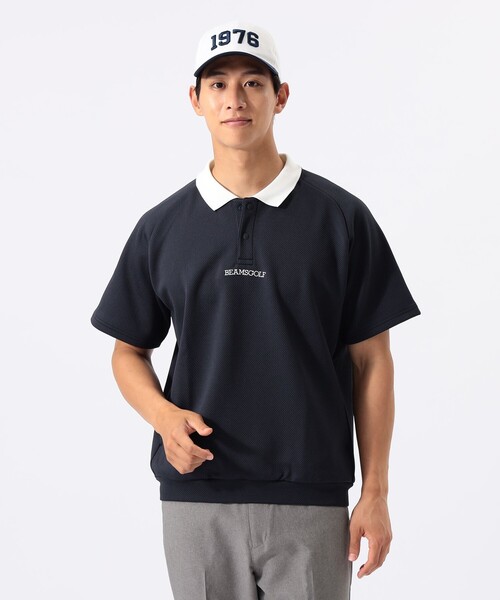 BEAMS GOLF(ビームスゴルフ)の「ORANGE LABEL / クレリック ツイル ポロ(ポロシャツ・メンズ・ネイビー/グレー/サックスブルー・S/L/XL/M)」の14枚目の写真