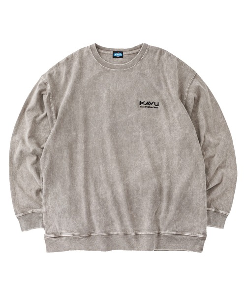 KAVU(カブー)の「KAVU/カブー Chemical wash LS Tee/ケミカルウォッシュ ロングスリーブ Tシャツ(Tシャツ/カットソー・メンズ・ブラック/サンドグレー/レッド/イエロー・X-LARGE/MEDIUM/LARGE)」の3枚目の写真