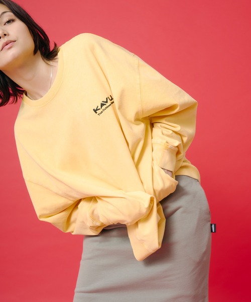 KAVU(カブー)の「KAVU/カブー Chemical wash LS Tee/ケミカルウォッシュ ロングスリーブ Tシャツ(Tシャツ/カットソー・メンズ・ブラック/サンドグレー/レッド/イエロー・X-LARGE/MEDIUM/LARGE)」の18枚目の写真