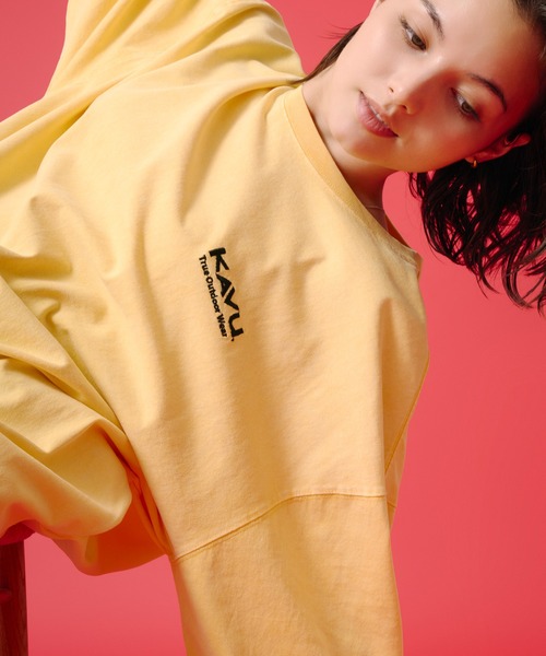 KAVU(カブー)の「KAVU/カブー Chemical wash LS Tee/ケミカルウォッシュ ロングスリーブ Tシャツ(Tシャツ/カットソー・メンズ・ブラック/サンドグレー/レッド/イエロー・X-LARGE/MEDIUM/LARGE)」の19枚目の写真